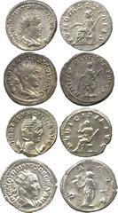 ANCIENT COINS. ROMAN. Trajan Decius (AD 249-251), Silver Antoninianus, Rome, undated, rev Dacia (RIC 12b); Herennia Etruscilla, wife of Decius, Silver Antoninianus, Rome, undated, rev Pudicitia (RIC 5