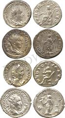 ANCIENT COINS. ROMAN. Trajan Decius (AD 249-251), Silver Antoninianus, Rome, undated, rev Dacia (RIC 12b); Herennia Etruscilla, wife of Decius, Silver Antoninianus, Rome, undated, rev Pudicitia (RIC 5
