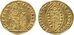 WORLD COINS. VENETIAN DUCATS AND ZECCHINI AND THEIR IMITATIONS. Silvestro Valier (1694-1700), Gold Zecchino, 3.40g (Paol 5; Gig 62). Good very fine. £250-300