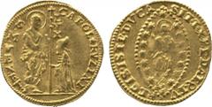 WORLD COINS. VENETIAN DUCATS AND ZECCHINI AND THEIR IMITATIONS. Carlo Ruzzini (1732-1735), Gold Zeccino, 3.46g (Paol 2; Gig 66; F 1384). Weakly struck on the high points, good very fine and rare. £450