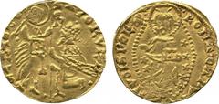 WORLD COINS. VENETIAN DUCATS AND ZECCHINI AND THEIR IMITATIONS. Roman Senate (1350-1439). First period, Gold Ducat, Venetian type but with a key hanging from Saint’s book, S PETRVS reading vertically 