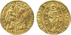 WORLD COINS. VENETIAN DUCATS AND ZECCHINI AND THEIR IMITATIONS. Order of St John of Jerusalem in Rhodes. Pierre d’Aubusson (1476-1503), Gold Ducat, Grand Master kneeling left, receiving the Order bann