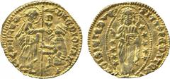 WORLD COINS. VENETIAN DUCATS AND ZECCHINI AND THEIR IMITATIONS. Chios under La Maona (1347-1566). Filippo Maria Visconti, Gold Ducat, Doge kneeling left and receiving a banner from St Peter standing r