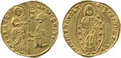 WORLD COINS. VENETIAN DUCATS AND ZECCHINI AND THEIR IMITATIONS. Anonymous Eastern Mediterranean imitations (probably Genoese). Gold Ducat of Venetian type, in the name of Andrea Dandolo but with blund