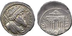 ANCIENT COINS. Greek Coins. Other Properties. Kingdom of Numidia, Juba I (c.60-46 BC), Silver Drachm, mint of Utica, REX IVBA , diademed and draped bust right, sceptre over shoulder, rev Punic legend,