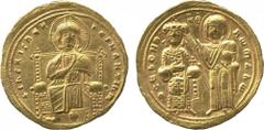 ANCIENT COINS. A Collection of Byzantine Gold Coins . Mint of Constantinople, unless otherwise stated. Romanus III Argyrus (AD 1028-1034), Gold Histamenon, + IhS XIS REX REGNANTInM , Christ enthroned 