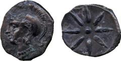 ANCIENT COINS. GREEK. Cyprus, Salamis, Evagoras II (c.361-351 BC), Silver Obol, head of Athena left, wearing crested helmet, rev star of eight rays, 0.46g (BMC 68; SNG Cop 53). Dark tone, good very fi