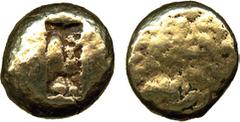 ANCIENT COINS. Greek,. A Collection Of The Coins Illustrated In Silver Heads, Royal Tales. Ionia (c.650-600 BC), Electrum Trite, obv blank with some granulation , rev rectangular punch, with irregular