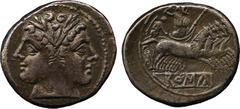 ANCIENT COINS. Roman,. A Collection Of The Coins Illustrated In Silver Heads, Royal Tales. Anonymous (c.225-212 BC), Silver Didrachm, laureate, Janiform head of the Dioscuri , rev Jupiter in quadriga 