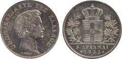 FOREIGN COINS. Greece. Otho, 5-Drachmai, 1833A, Paris mint (KM 20). Several scuffs and imperfections but bright and pleasing, nearly extremely fine. £200-250