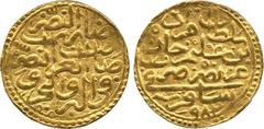 ISLAMIC COINS. Ottoman. Murad III, Gold Sultani, Saqiz 982h, 3.42g (Pere 277; A 1332.1). Extremely fine, rare. Saqiz is the Turkish name for the Greek island of Chios, off the coast of Asia Minor. It 