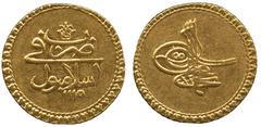 ISLAMIC COINS. Ottoman. Ahmad III, Gold Funduq, Islambul 1115h, ya, 3.48g (Pere 499). Extremely fine. £250-300