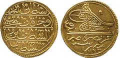 ISLAMIC COINS. Ottoman. Mahmud I, Gold Zar-i Mahbub, Misr 1143h, obv ‘ayn, rev ra, 2.58g (Pere 562). Extremely fine. £250-300