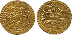 ISLAMIC COINS. Ottoman. Mustafa III, Gold Zar-i Mahbub, Islambul 1171/80 , 2.63g (Pere 617). Extremely fine. £250-300
