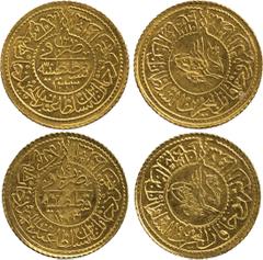 ISLAMIC COINS. Ottoman. Mahmud II , Gold Jadid Rumi Altun (2), Qustantaniyya 1223h, ry 12, 2.42g and ry 14, 2.41g (Pere 759). First creased, both extremely fine. (2) £200-250