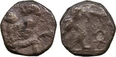 ANCIENT COINS. GREEK. Cyprus, Kition, Baalmelek II(?), Silver Tetrobol, Herakles, wearing lion’s skin, advancing right, holding bow and club, Ankh on right , rev lion bringing down a stag right, all w