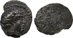 ANCIENT COINS. GREEK. Cyprus, Salamis, Silver Hemiobol(?), youthful male head right , rev smooth, 0.32g (BMC 45). Dark tone, very fine, rare . £80-120