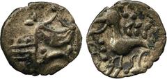 BRITISH COINS. Ancient British. Iceni, ECEN (early to mid 1st Century AD), Silver Unit, AD 25-38, double crescents back to back with two pellets between and lines and rows of pellets extending outward