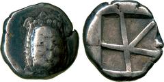 ANCIENT COINS. Greek. Islands off Attica, Aigina (c.456-431 BC), Silver Stater, land tortoise with segmented shell , rev incuse square of skew pattern, 11.26g (S Milbank, ‘ The Coinage of Aegina’ , AN