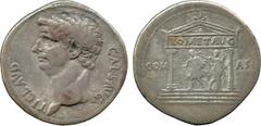 ANCIENT COINS. ROMAN. Mint of Rome unless otherwise stated. Claudius (AD 41-54), Silver Cistophorus, mint of Ephesus, AD 41-42, TI CLAVD CAES AVG , bare head left , rev COM - ASI , distyle temple, con