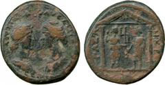 ANCIENT COINS. ROMAN. Mint of Rome unless otherwise stated. Faustina Jnr (wife of Marcus Aurelius), and Lucilla (wife of Lucius Verus), Æ 26mm, Gaza, AD 167/8, confronted busts of Faustina and Lucilla