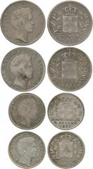 WORLD COINS. GREECE. Otho (1832-1862), Silver Drachma (2), 1832, 1833A (KM 15), ½-Drachma (2), 1833, 1834A (KM 19). 1833A Drachma fine and scarce, the others better . (4) £120-150