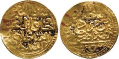 ISLAMIC COINS. Ottoman. Muhammad III, Gold Sultani, Tuqat 1003h, 3.45g (Pere 309; A 1340.1). About extremely fine and rare. £250-300