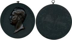 COMMEMORATIVE MEDALS, WORLD MEDALS, RUSSIA Alexander II (1818-1855-1881), Portrait Plaquette in “Bois Durci”, c.1855, bare head left, signed with wing, ALEXANDRE II EMPEREUR, rev impressed “Bois Durci