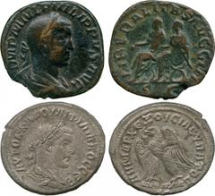 ANCIENT COINS, ROMAN, Mint of Rome unless otherwise stated Philip I (AD 244-249), Billon Tetradrachm, Antioch, laureate, draped and cuirassed bust right, rev eagle left, with wreath in beak; Philip II