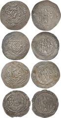 Islamic Coins, Arab Tabaristan, Sulayman b. Musâ, Hemidrachm (2), TPURSTAN, 137 PYE = 172h, 2.12g, 1.84g (Walker p.144:205); Muqatil (173-176h), Hemidrachm, TPURSTAN, 139 PYE = 174h, 1.96g (Walker p.1
