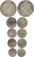 MODERN ISLAMIC COINS, SAUDI ARABIA, HEJAZ AND NEJD, Countermarked Coinage, on Maria Theresia Thaler with frozen date 1780 (KM 14), fine; on Ottoman issues (3), 20-Para, 1327h, Year 3, 40-Para (2), 132