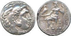 ANCIENT COINS, GREEK, Kingdom of Syria, Seleukos I (312-281 BC), Silver Tetradrachm, minted at Seleukia, struck c.300-281 BC, head of young Herakles facing right, wearing a lion’s skin headdress , rev