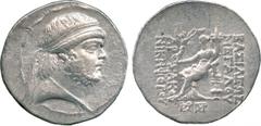 ANCIENT COINS, THE DAVID SELLWOOD COLLECTION OF PARTHIAN COINS, Phraates II (132-127 BC), Silver Tetradrachm, minted at Seleucia on the Tigris, diademed and lightly bearded bust right, reel-and-pellet
