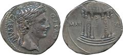 ANCIENT COINS, ROMAN, Mint of Rome unless otherwise stated, Augustus (27 BC - AD 14), Silver Denarius, minted at Colonia Patricia, Spain, struck 18 BC, CAESARI AVGVSTO , laureate head facing right , r