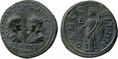 ANCIENT COINS, ROMAN, Mint of Rome unless otherwise stated, Gordi an III (AD 238-244) and Tranquillina (wife of Gordian III), AE 27mm., Odessus, Thrace, laureate and draped bust of Gordian facing righ