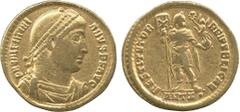 ANCIENT COINS, ROMAN, Mint of Rome unless otherwise stated, Valentinian I (AD 364-375), Gold Solidus, minted at Antioch, struck AD 364-367, D N VALENTINIANVS P F AVG , pearl-diademed, draped and cuira
