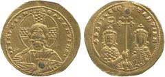ANCIENT COINS, BYZANTINE, Mint of Constantinople unless otherwise stated, Basil II & Constantine VIII (AD 976-1025), Gold Histamenon, bust of Christ facing, raising hand in benediction and holding boo