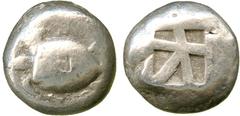 ANCIENT COINS, GREEK, Aigina (c.520-480 BC), Silver Stater, sea-turtle, rev incuse square, irregularly divided into five triangular segments, 12.22g (SNG Delepierre 1706). Fine . £70-90