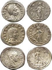 ANCIENT COINS, ROMAN , Severus Alexander (AD 222-235), Silver Denarius, Rome, AD 222-228, rev Virtus (RIC 182); Julia Mamaea, mother of Severus Alexander (d. AD 235), Silver Denarius, Rome, undated, r