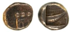 CENTRAL AND SOUTHERN ASIA MINOR LYCIA No.: 109 Estimate: £ 60 Lycia, Phaselis, 5th century BC, Tetrobol 3.45g, prow right, three shields, rev F-A-S around stern of ship right (SNG von A 4396). Obverse