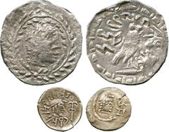 † ANCIENT COINS, GREEK, Arabia, Himyarites (1st Century BC), Silver ½-Shekels (3), laureate head of Apollo right, rev owl standing right on an upturned amphora (cf SNG ANS 1478); Silver Hemidrachms (3