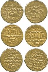 ISLAMIC COINS, Burji Mamluk, Qunsuh II al-Ghuri (906-922h), Gold Ashrafis (3), Dimashq 918h, 91xh, Halab, date off flan (A 1041). Generally very fine. (3) £120-150