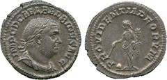 ANCIENT COINS , Roman, Balbinus (AD 238), Silver Denarius, IMP C D CAEL BALBINVS AVG , laureate, draped and cuirassed bust facing right, rev PROVIDENTIA DEORVM , Providentia standing left, holding a w