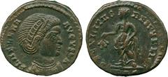 ANCIENT COINS, ROMAN, Helena (mother of Constantine I, The Great), Æ Follis, mint of Lugdunum, draped bust facing right , rev SECVRITAS REIPVBLICAE , Securitas standing left, holding a branch, 3.04g, 
