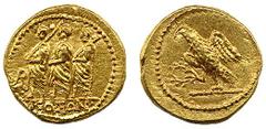 THE PROFESSOR JOHN GALLON COLLECTION ANCIENT COINS Greek No.: 11 Estimate: £ 450.- Koson, Gold Stater, 8.34g, 1st century BC, L Junius Brutus left, accompanied by two lictors bearing axes, monogram in