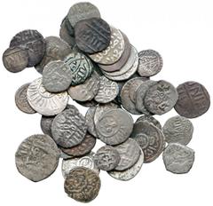 ISLAMIC COINS, Burji-Mamluks, Miscellaneous Mamluk Silver (50) and Copper (3) Coins. Generally fine to very fine, one uncirculated. (53) £300-400