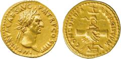 THE ALFRED FRANKLIN COLLECTION OF ANCIENT COINS, ROMAN GOLD , Nerva (AD 96-98), Gold Aureus, struck AD 96, IMP NERVA CAES AVG P M TR P COS II PP , laureate head facing right, rev CONCORDIA EXERCITVVM 