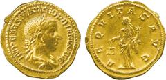 THE ALFRED FRANKLIN COLLECTION OF ANCIENT COINS, ROMAN GOLD , Gordian III (AD 238-244), Gold Aureus, struck AD 240, IMP CAES M ANT GORDIANVS AVG , laureate, draped and cuirassed bust facing right, rev