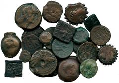 ANCIENT COINS, GREEK, Miscellaneous Greek Æ Coins (37), including Seleukid and Ptolemaic issues; with Phoenician and some Indo-Greek issues. Mostly fine to very fine . (37) £300-350 from the David Sel