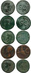 THE COLLECTION OF A CLASSICIST (PART 2), ANCIENT COINS, ROMAN, (Mint of Rome unless otherwise stated ), Augustus (27 BC - AD 14), Æ As, moneyer M. Salvius Otho; with Divus issues (2), revs female figu